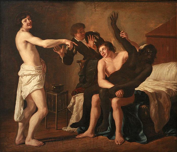 GRAMATICA, Antiveduto Rape of the negro girl Norge oil painting art